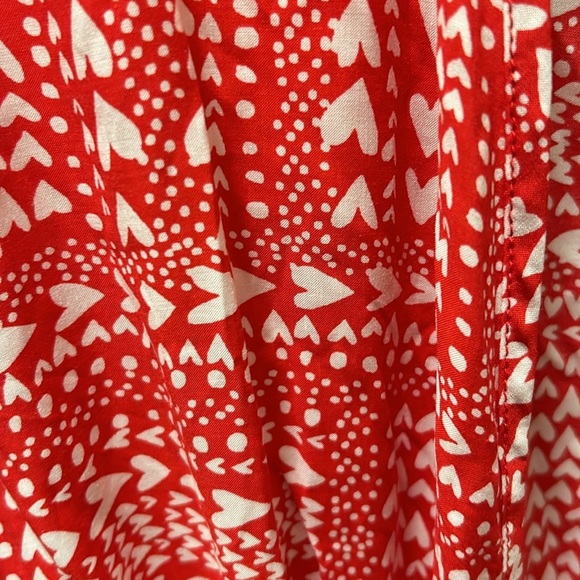 Victoria’s Secret Romantic Short Kimono Robe Red White Hearts - Picture 5 of 11